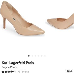Brand New Karl Lagerfeld Nude Royal Pump Sz 9.5